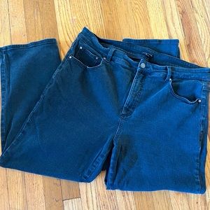 gray universal standard straight leg jeans